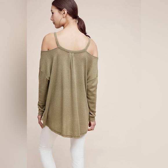 NWOT Anthropologie Millipa Open Shoulder Knit Top - Picture 2 of 6